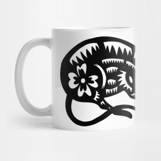 12 Zodiac Animal Signs Paper Cutting Rat Mug